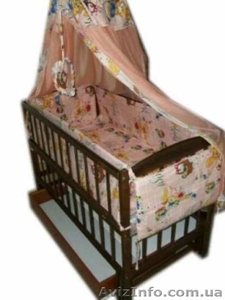 Акция! Лучший набор для сна! Кроватка маятник,  матрас кокос,  постель #1549069