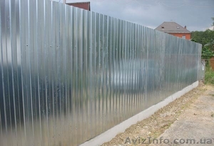 Забор из профнастила Оцинкованный ПС-10  #1483862