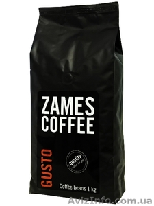 Кофе в зернах ZAMES COFFEE GUSTO 1 кг 30/70 #1550008