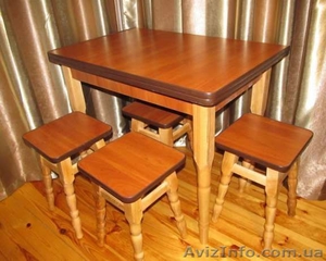 Кухонный Стол + 4 Стула Каркая Ясен в Наличии  #1498767