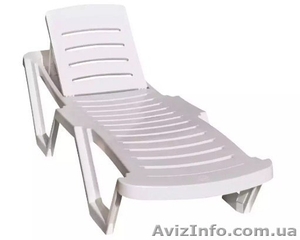 Шезлонг пляжный Irak Plastik Capissi белый #1548580