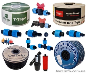 Капельный набор - капельная лента  шланг туман трубка для полива агроволокно #1560425