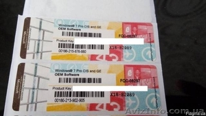 Продаём оригинальные наклейки,  боксы Windows 7 PRO,  8.1 PRO,  10 PRO #1557388