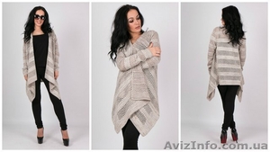 Вязаный кардиган из полукантона #1560702