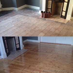 Шлифовка паркета (циклевка),  укладка паркета,  лакировка #1559987