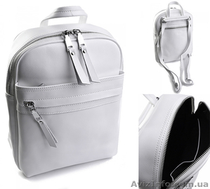 Рюкзак женский кожаный Victoria белый #1568230