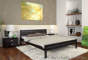 Кровать двухспальная Frankfurt + ортопедический матрас (массив Ольхи) #1498765