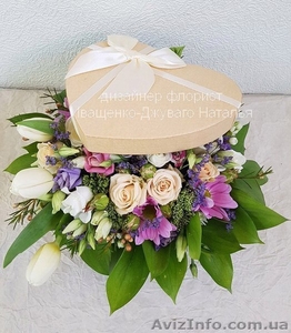 Шляпные коробки с цветами в Киеве #1562608