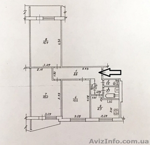 Продам 3 ком.квартиру ул.Ахсарова 17. #1572509