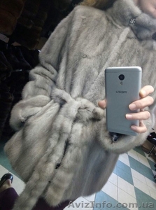 Полушубок голубая норка со скидкой #1573276