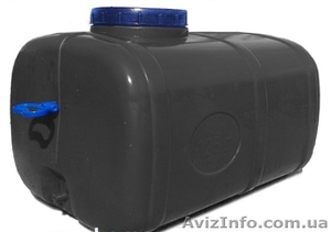 Бочка непищевая прямоугольная черная 125 л Киев #1570702