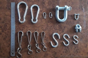 Трос стальной оцинкованный.Карабин.Зажим для троса.Цепь оцинкованная. #1573137