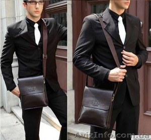 Кожаная мужская сумка POLO. Чоловіча шкiряна сумка. #1575452