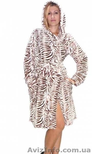Махровый женский халат 