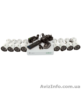 Комплект Видеонаблюдения Green Vision GV-K-S14/08 1080Р #1584194