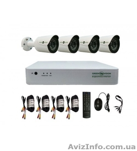 Комплект Видеонаблюденя Green Vision GV-K-G02/04 720Р #1584205