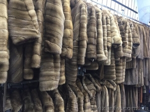 Норковый полушубок под пояс S M #1583220