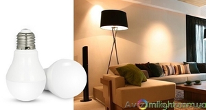 Умная SMART LED лампа,  дистанционное управление 6W E27 RGBW (2700К + RGB) #1589347