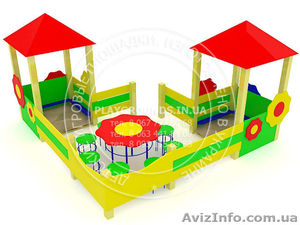 Деревянная песочница с крышкой.  #1591043