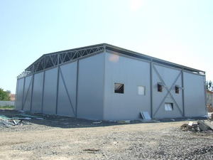 Монтаж металлоконструкций.  Быстромонтируемое овощехранилище. #1593425