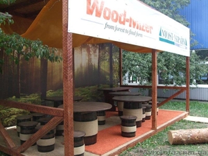 Навес из дерева. Шатер деревянный. Терраса из дерева. Веранда #1592136