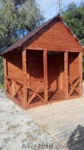 Альтанка з дерева. Деревянная беседка. Альтанка.  #1592124