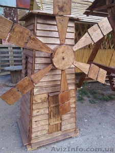 Млин. Декоративная мельница из дерева #1592131