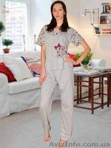 Пижамы футболка и брюки женские оптом піжами футболка і брюки жіночі #1599169