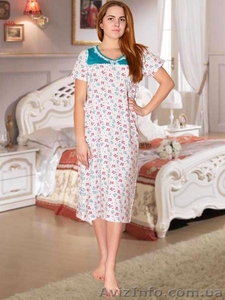 С коротким рукавом ночнушка женская оптом з коротким рукавом ночнушка #1599175