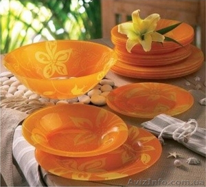 Сервиз столовый стеклокерамика Luminarc 19пр. - Lily Flower 2291 G #1599350