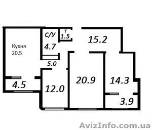 Срочно продам 3х комнатную квартиру #1577486