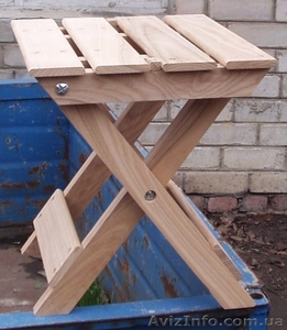 Табурет складной деревянный #1577122