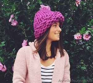 Шапки из толстой пряжи #1448782
