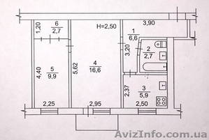 ул.Полтавский Шлях 126.Уютная двухкомнатная квартира.Общая площадь 45  #1607389