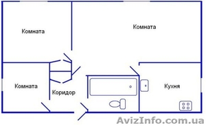 Отличная 3-х квартира не дорого - спальный р-н г. Харцызска (Коммунист) #1606595