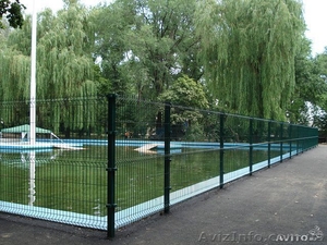 Сварное ограждение секционного типа «РУБЕЖ» 3D Забор из сетки для дачи. #1605292