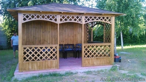 Практичные беседки,  альтанки деревянные (профессиональный подход) #1609710