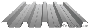 Профнастил НС-44. Цинк. 0.45мм,  0.50мм. Профлист #1609423