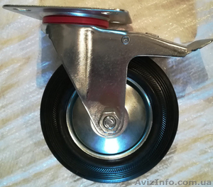 Колесо поворотное с тормозом D=100, 125, 160, 200 мм #1610556