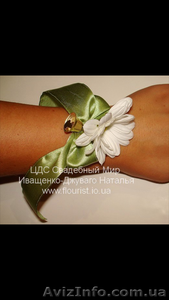 Цветочный браслет на руку из живых цветов,  браслет для невесты или свидетельницы #1612267