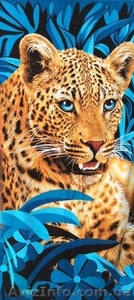 Пляжные полотенца велюр-махра в ассортименте расцветок #1619859