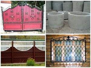 Металлические ворота,  еврозаборы,  сливные ямы,  септики,  плитка #1620176