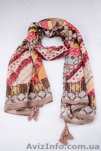 Шарф из вискозы с орнаментом #1619496