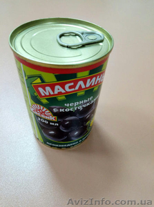 Маслины Испания черные с косточкой 300мл #1617810