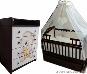 Акция! Комплект новый! Комод,  кровать,  матрас,  постельный набор! #1622065