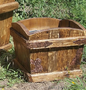 Деревянное садовое кашпо #1622416