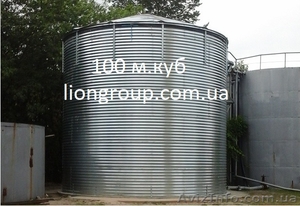 Пожежний резервуар на 100 кубів для води,  ємність 100 м3 #1627391