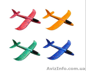 Самолетик планер,  самолет метательный из пенопласта 48 см и 36 см ОПТ #1628300