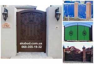 Заборы с элементами художественной ковки,  ворота и калитки #1629708
