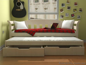 Детская кровать из дерева Тедди Дуо с выдвижным этажом ТМ Луна #1508752